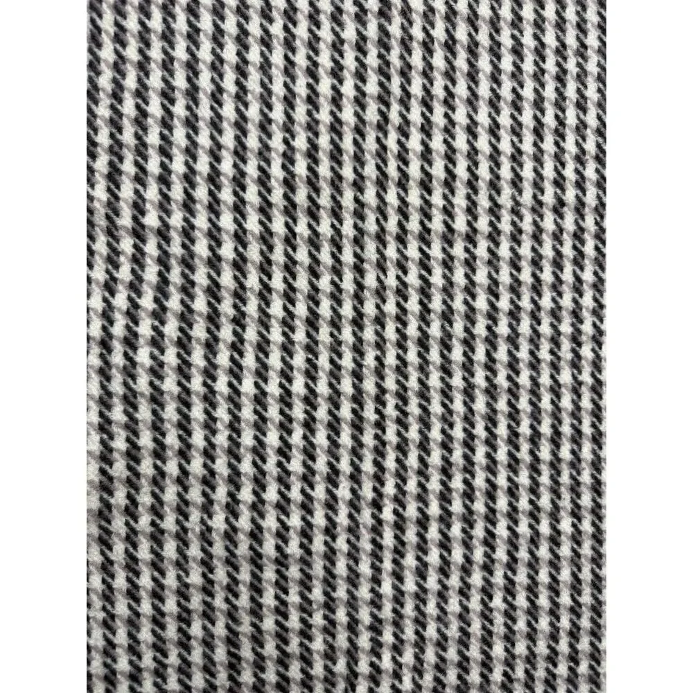 J Crew 100% Wool Oversized 19” X 74” Scarf Black Gray Houndstooth EUC Preppy